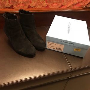 Antonio Melani Black Suede Booties